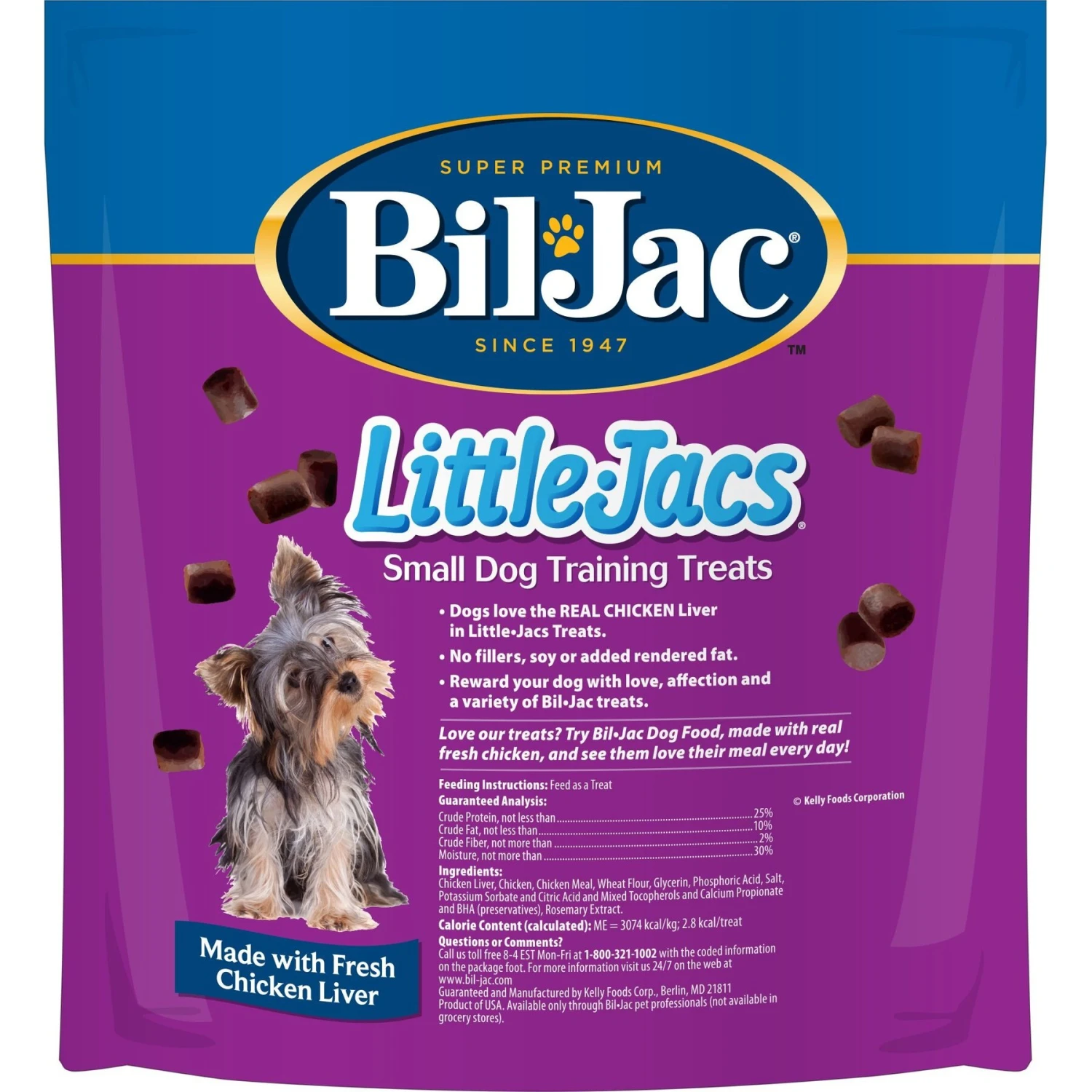 Bil-Jac Picky No More Small Breed Chicken Liver Recipe Dry Dog Food & Bil-Jac Little-Jacs Small Dog Chicken Liver Training Dog Treats 5 Bil-Jac Picky No More Small Breed Chicken Liver Recipe Dry Dog Food & Bil-Jac Little-Jacs Small Dog Chicken Liver Training Dog Treats - Image 3