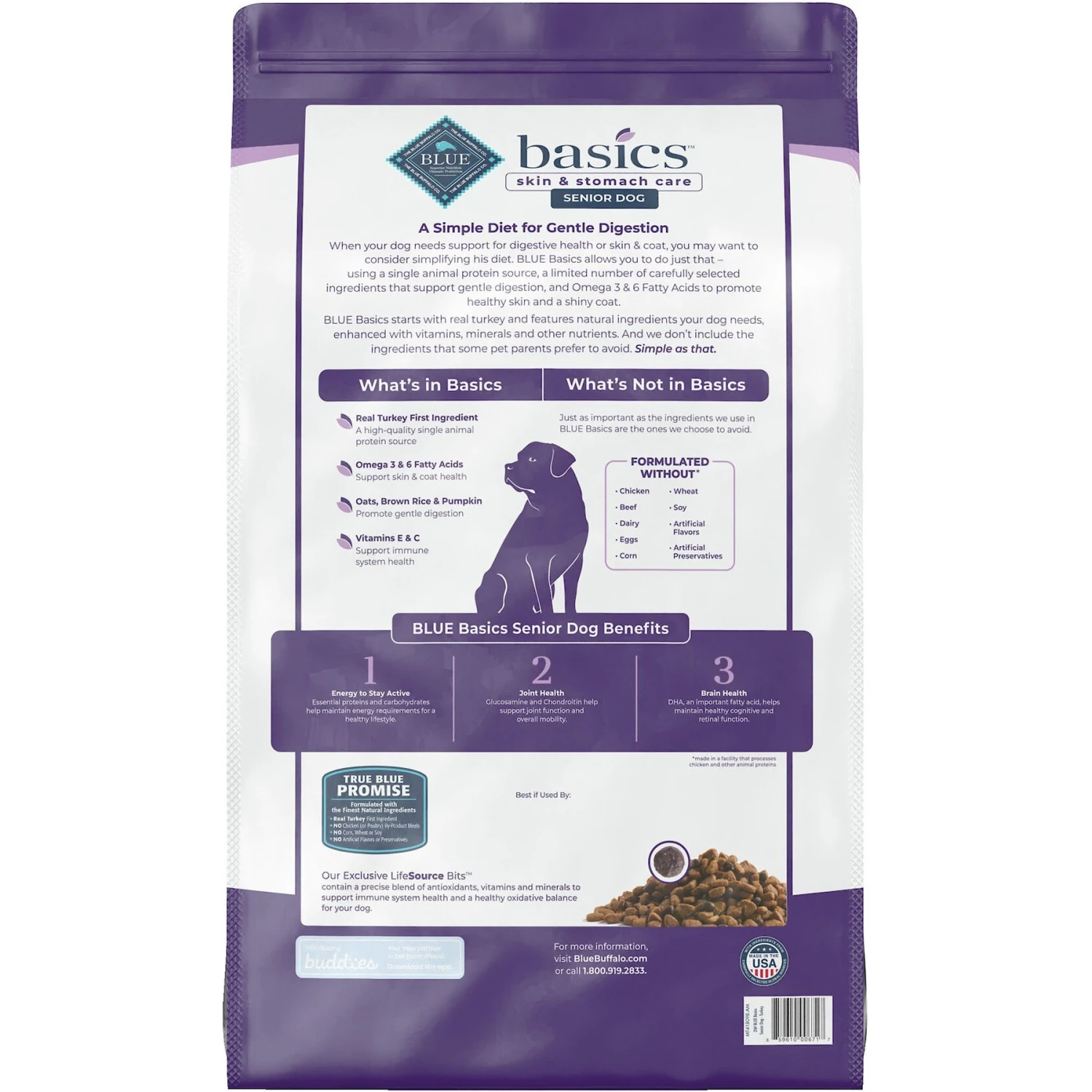 Blue Buffalo Basics Skin & Stomach Care Turkey & Potato Recipe Senior Dry Dog Food & Blue Buffalo Basics Skin & Stomach Care Biscuits Turkey & Potato Dog Treats 5 Blue Buffalo Basics Skin & Stomach Care Turkey & Potato Recipe Senior Dry Dog Food & Blue Buffalo Basics Skin & Stomach Care Biscuits Turkey & Potato Dog Treats - Image 3