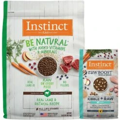 Instinct Be Natural Real Lamb & Oatmeal Recipe Freeze-Dried Raw Coated Dry Dog Food & Instinct Raw Boost Puppy Whole Grain Real Chicken & Brown Rice Recipe Freeze-Dried Raw Coated Dry Dog Food