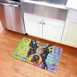 Bungalow Flooring By Dean Russo Boston Terrier Personalized Floor Mat -Blue Buffalo || ROYAL CANIN || Wellness Sales 299140 PT2. AC SS1800 V1621352626