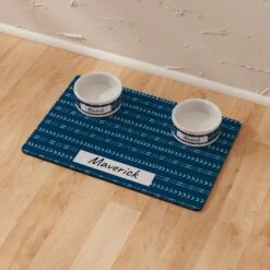 Frisco Mudcloth Personalized Dog & Cat Placemat -Blue Buffalo || ROYAL CANIN || Wellness Sales 299552 PT8. AC SS1800 V1636048314
