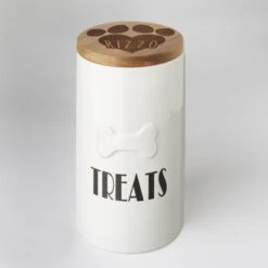 Frisco Ceramic Personalized Treat Jar With Wood Lid, 4 Cup, 32oz 11 Frisco Ceramic Personalized Treat Jar With Wood Lid, 4 Cup, 32oz -Blue Buffalo || ROYAL CANIN || Wellness Sales 301179 PT3. AC SS1800 V1631118424