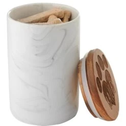 Frisco Ceramic Marble Print Personalized Treat Jar With Wood Lid, 3.75 Cups 12 Frisco Ceramic Marble Print Personalized Treat Jar With Wood Lid, 3.75 Cups -Blue Buffalo || ROYAL CANIN || Wellness Sales 301181 PT4. AC SS1800 V1630332582