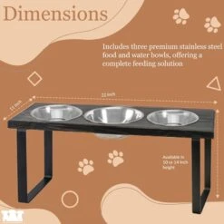 Bearwood Essentials Farmhouse 3-Bowl Elevated Dog Feeder -Blue Buffalo || ROYAL CANIN || Wellness Sales 303798 PT3. AC SS1800 V1703276563