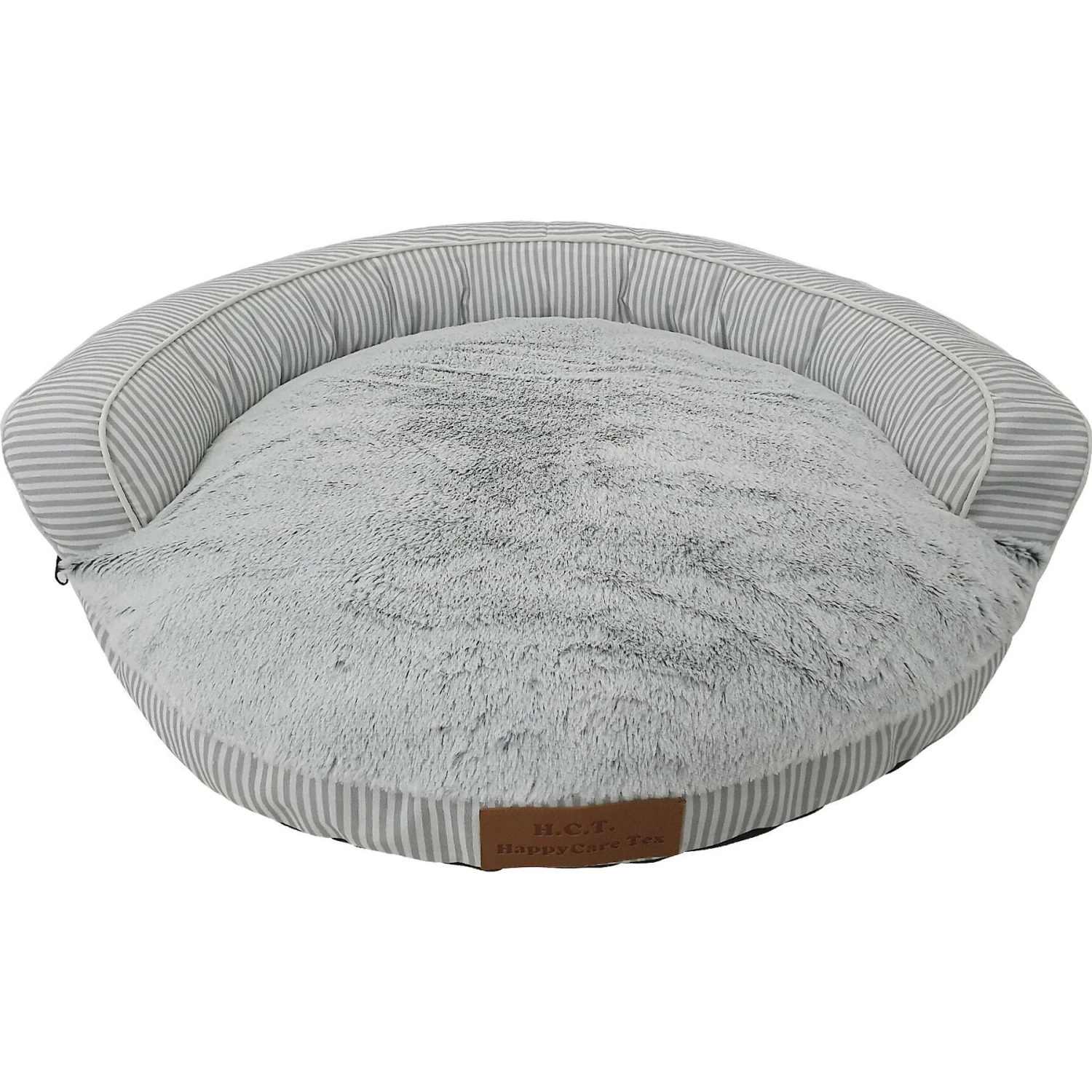 HappyCare Textiles Round Bolster Cat & Dog Bed 4 HappyCare Textiles Round Bolster Cat & Dog Bed - Image 2