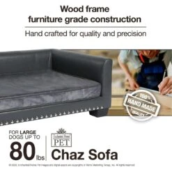 Enchanted Home Pet Chaz Sofa Cat & Dog Bed With Removable Cover -Blue Buffalo || ROYAL CANIN || Wellness Sales 305363 PT8. AC SS1800 V1623249853