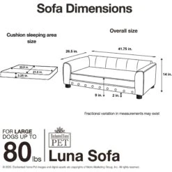 Enchanted Home Pet Luna Sofa Cat & Dog Bed With Removable Cover 17 Enchanted Home Pet Luna Sofa Cat & Dog Bed With Removable Cover -Blue Buffalo || ROYAL CANIN || Wellness Sales 305365 PT6. AC SS1800 V1623249766