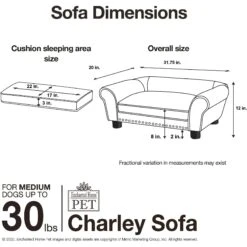 Enchanted Home Pet Charley Sofa Cat & Dog Bed With Removable Cover 17 Enchanted Home Pet Charley Sofa Cat & Dog Bed With Removable Cover -Blue Buffalo || ROYAL CANIN || Wellness Sales 305367 PT6. AC SS1800 V1623249819