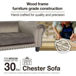 Enchanted Home Pet Chester Sofa Cat & Dog Bed -Blue Buffalo || ROYAL CANIN || Wellness Sales 305371 PT8. AC SS1800 V1623287557