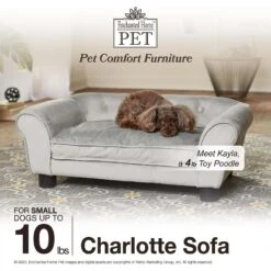 Enchanted Home Pet Charlotte Sofa Cat & Dog Bed With Removable Cover -Blue Buffalo || ROYAL CANIN || Wellness Sales 305374 PT4. AC SS1800 V1623281271