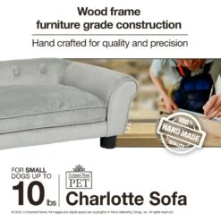 Enchanted Home Pet Charlotte Sofa Cat & Dog Bed With Removable Cover -Blue Buffalo || ROYAL CANIN || Wellness Sales 305374 PT8. AC SS1800 V1623244369