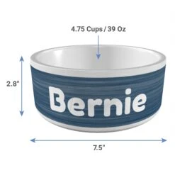 Frisco Personalized Heathered Ceramic Dog Bowl, 4.75-cup, 38oz -Blue Buffalo || ROYAL CANIN || Wellness Sales 306767 PT3. AC SS1800 V1636036369