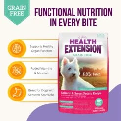 Health Extension Little Bites Grain-Free Salmon Recipe Dry Dog Food 11 Health Extension Little Bites Grain-Free Salmon Recipe Dry Dog Food -Blue Buffalo || ROYAL CANIN || Wellness Sales 308792 PT3. AC SS1800 V1625002057
