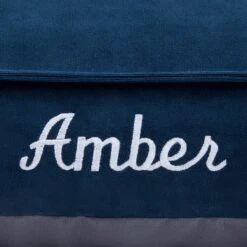 Frisco Personalized Navy Bolstered Bed With Navy Check Bolster -Blue Buffalo || ROYAL CANIN || Wellness Sales 311766 PT3. AC SS1800 V1630593998