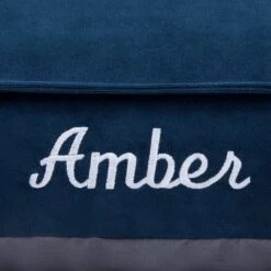 Frisco Personalized Navy Bolstered Bed With Navy Check Bolster, X-Large -Blue Buffalo || ROYAL CANIN || Wellness Sales 311768 PT3. AC SS1800 V1630593987