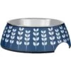 Frisco Leaf Design Stainless Steel Dog & Cat Bowl -Blue Buffalo || ROYAL CANIN || Wellness Sales 311980 MAIN. AC SS1800 V1642542043