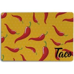 904 Custom Personalized Hot Pepper Dog & Cat Placemat
