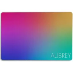 904 Custom Personalized Rainbow Watercolor Modern Dog & Cat Placemat