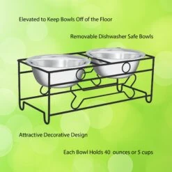 Pet Adobe Modern Double Elevated Dog Bowl -Blue Buffalo || ROYAL CANIN || Wellness Sales 315043 PT2. AC SS1800 V1626398511