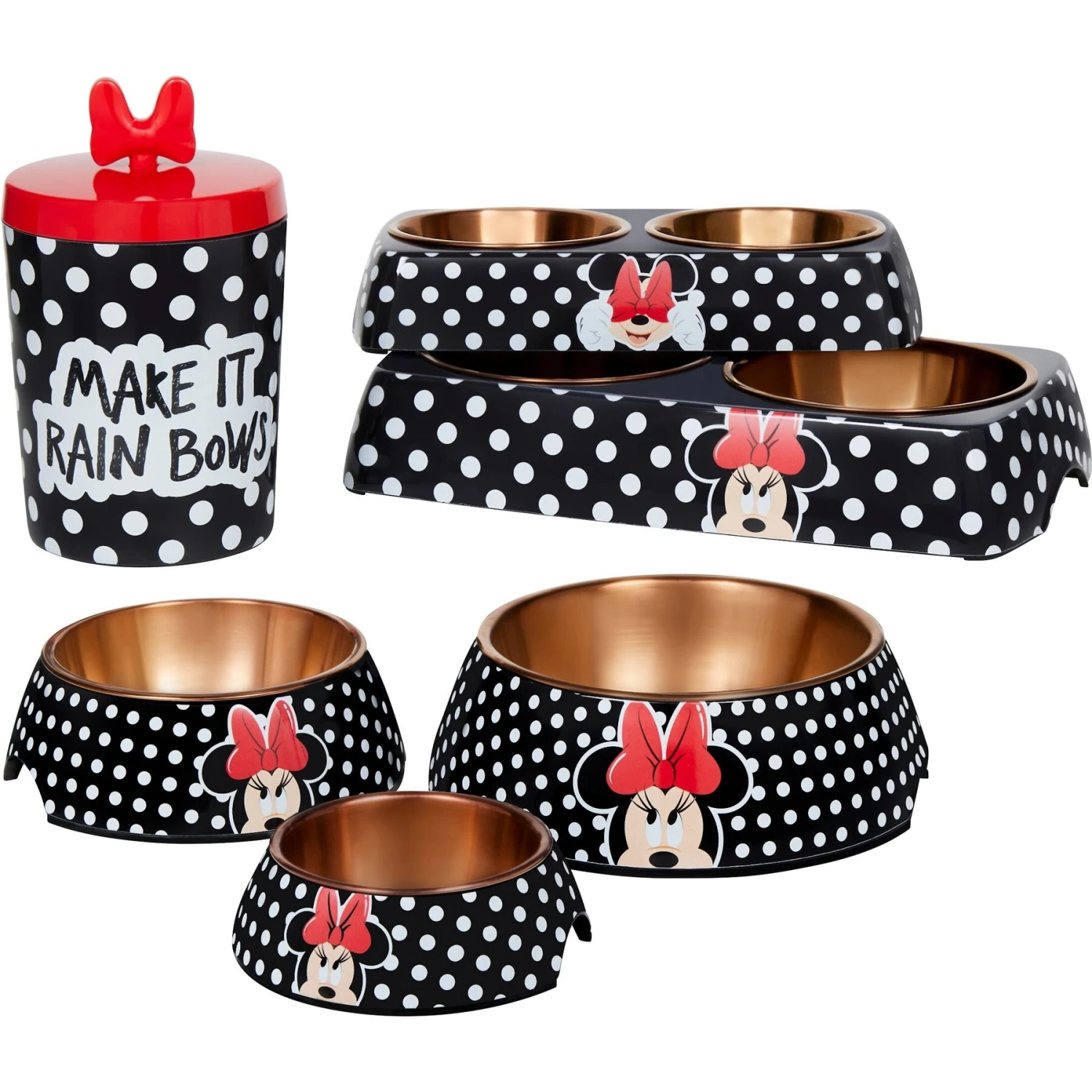 Disney Minnie Mouse Peek-A-Boo Melamine Stainless Steel Double Dog & Cat Bowl 10 Disney Minnie Mouse Peek-A-Boo Melamine Stainless Steel Double Dog & Cat Bowl - Image 8