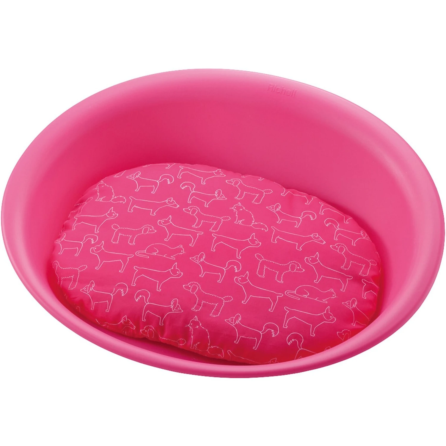 Richell Oval Cat & Dog Bed, Pink 4 Richell Oval Cat & Dog Bed, Pink - Image 2