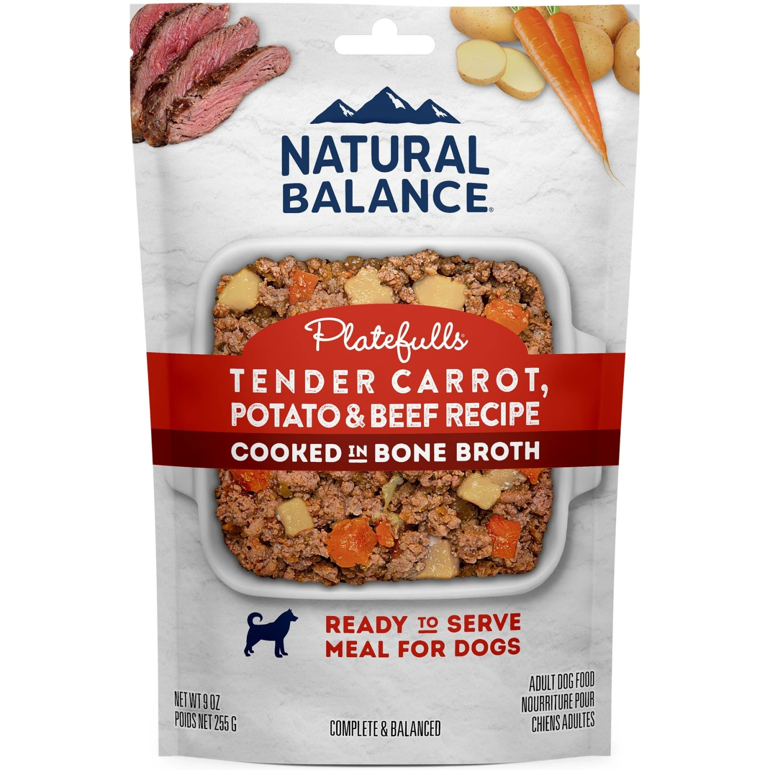 Natural Balance Original Ultra Platefulls Tender Carrot, Potato & Beef Recipe Wet Dog Food, 9-oz Pouch, Case Of 12 3 Natural Balance Original Ultra Platefulls Tender Carrot, Potato & Beef Recipe Wet Dog Food, 9-oz Pouch, Case Of 12