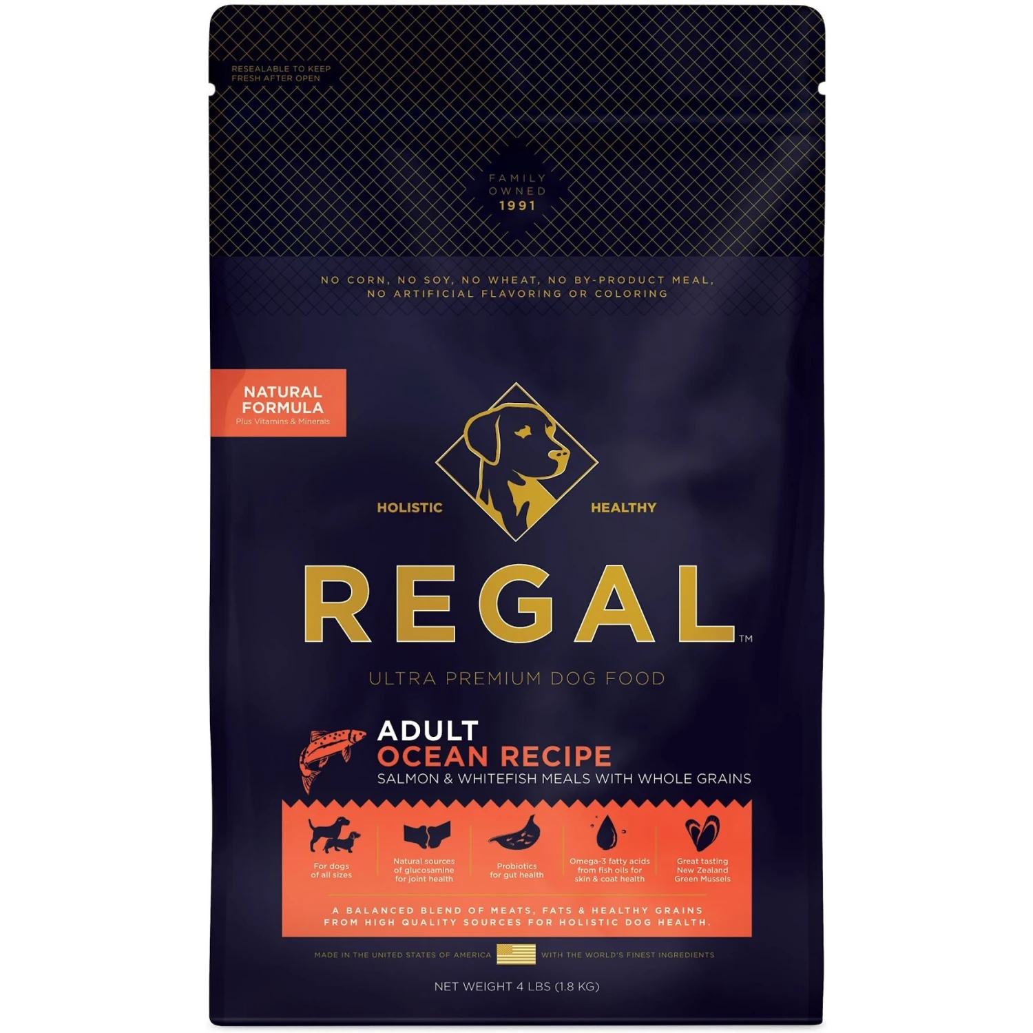 Regal Pet Foods Ocean Recipe Salmon & Whitefish Meals Whole Grains Adult Dry Dog Food 3 Regal Pet Foods Ocean Recipe Salmon & Whitefish Meals Whole Grains Adult Dry Dog Food