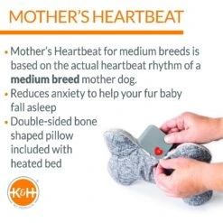 K&H Pet Products Mother’s Heartbeat Heated Bolster Puppy Bed -Blue Buffalo || ROYAL CANIN || Wellness Sales 316709 PT2. AC SS1800 V1637629383