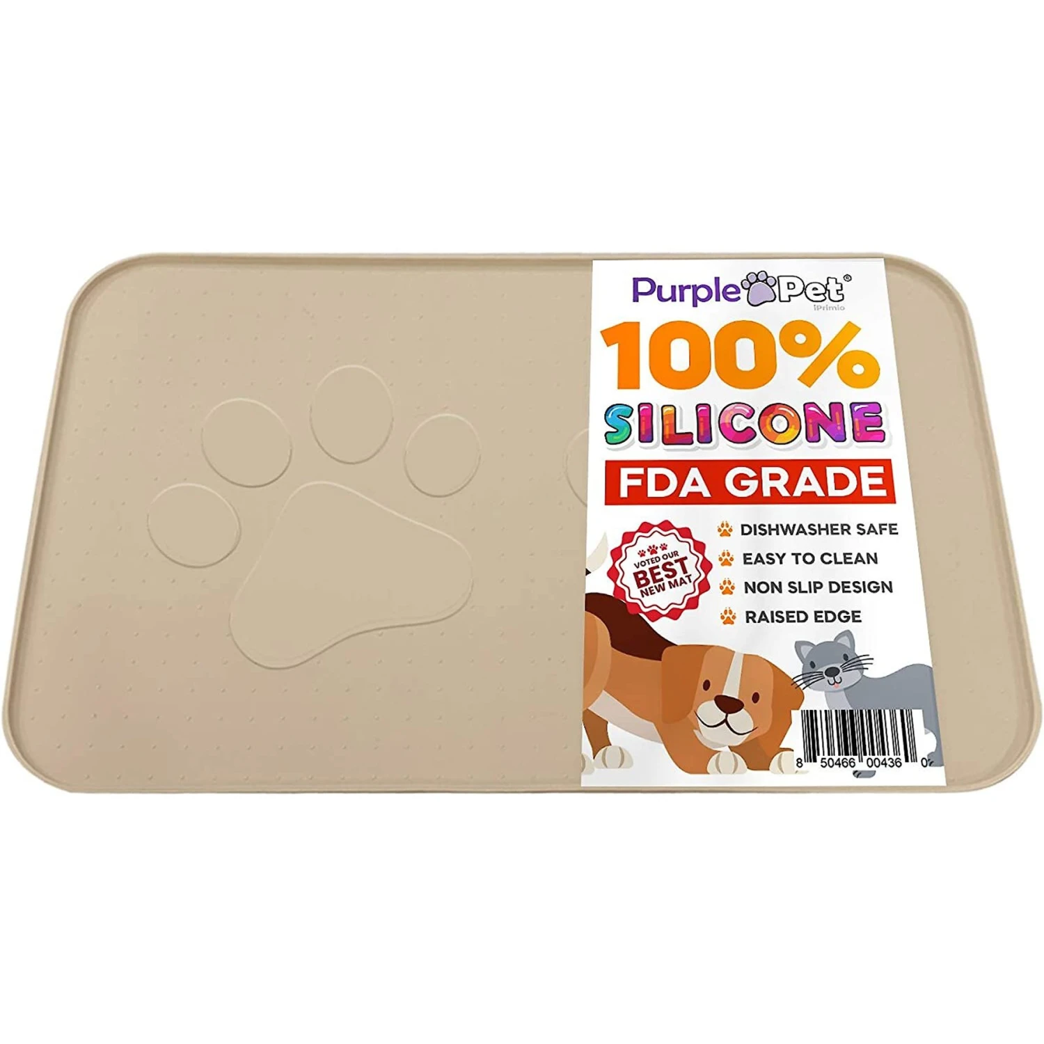 IPrimio Paw Print Dog & Cat Feeding Mat, X-Large 3 IPrimio Paw Print Dog & Cat Feeding Mat, X-Large