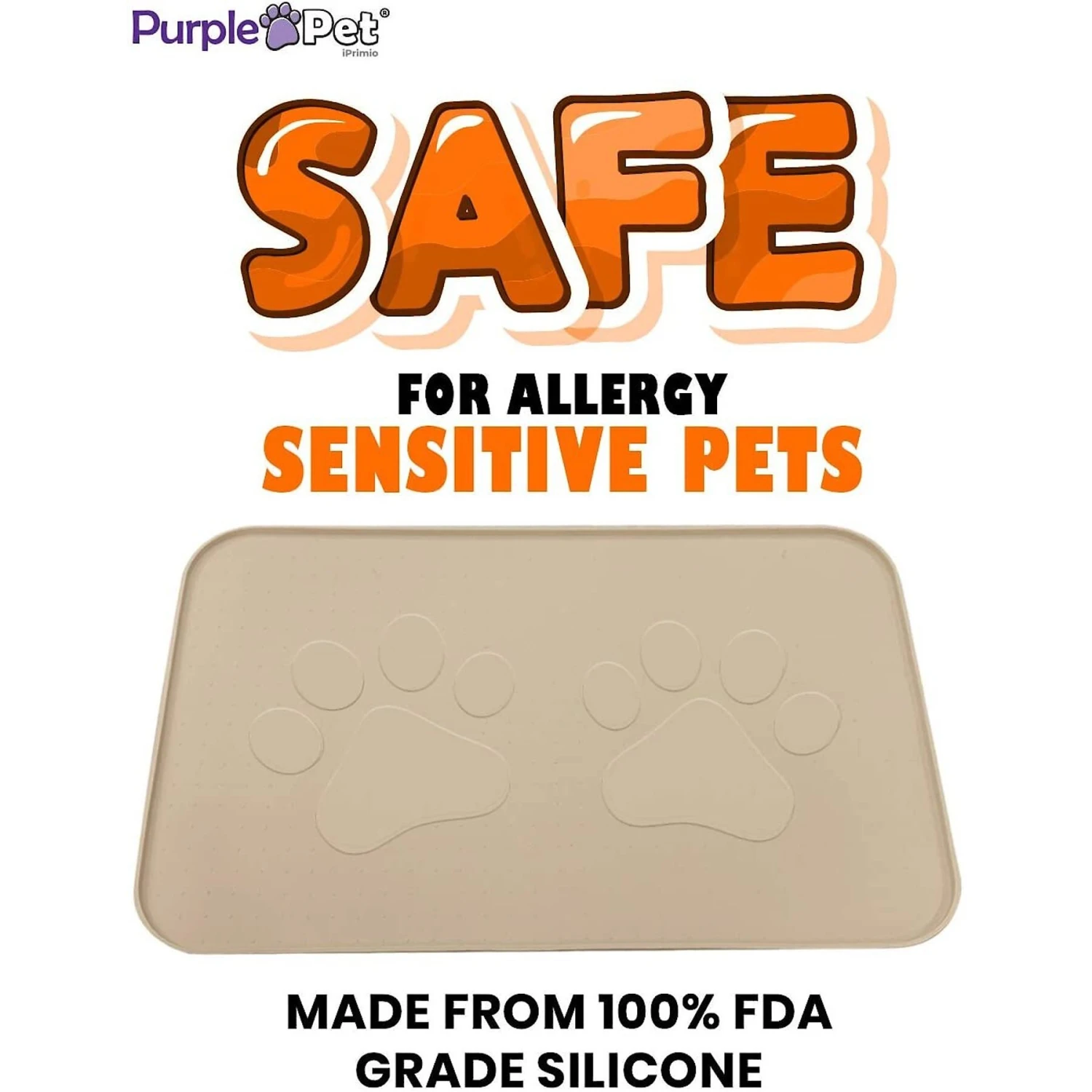 IPrimio Paw Print Dog & Cat Feeding Mat, X-Large 4 IPrimio Paw Print Dog & Cat Feeding Mat, X-Large - Image 2