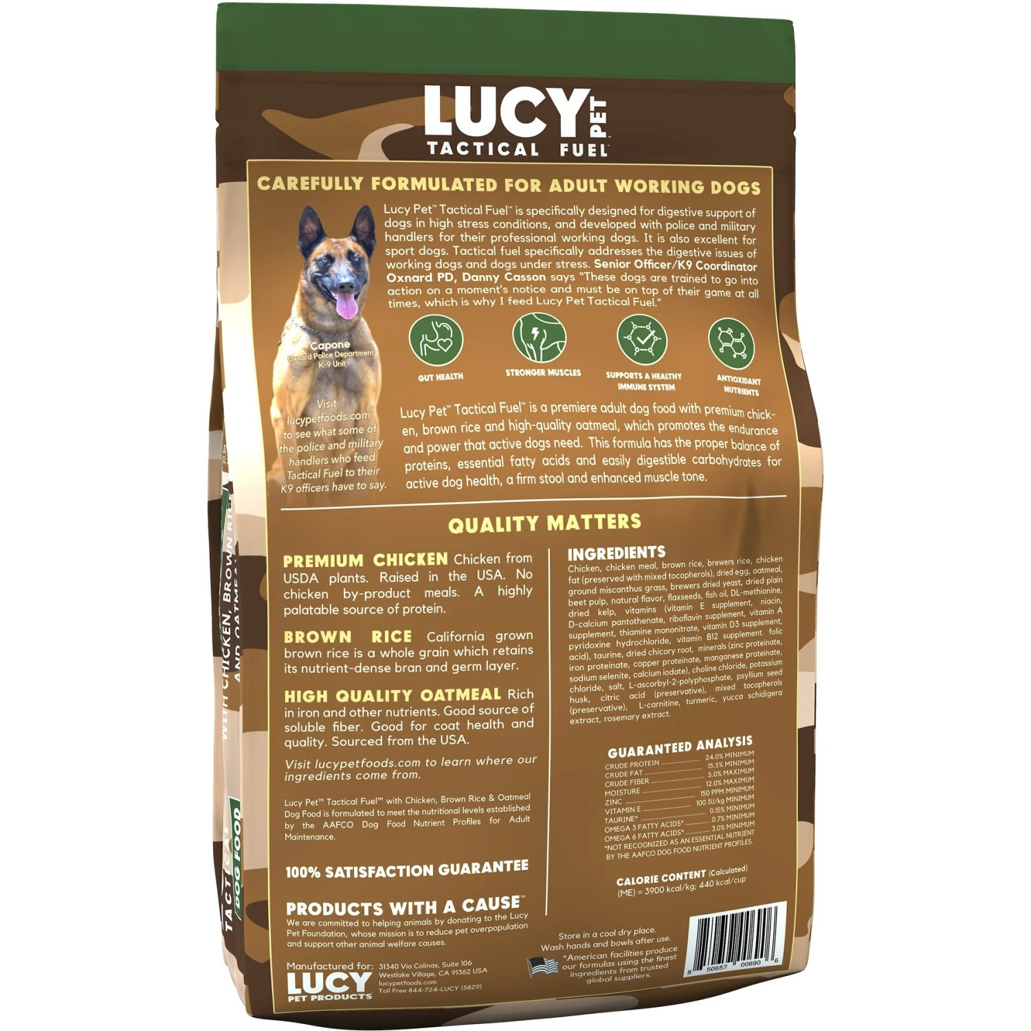 Lucy Pet Products Tactical Fuel Chicken, Brown Rice & Oatmeal Adult Dry Dog Food 4 Lucy Pet Products Tactical Fuel Chicken, Brown Rice & Oatmeal Adult Dry Dog Food - Image 2