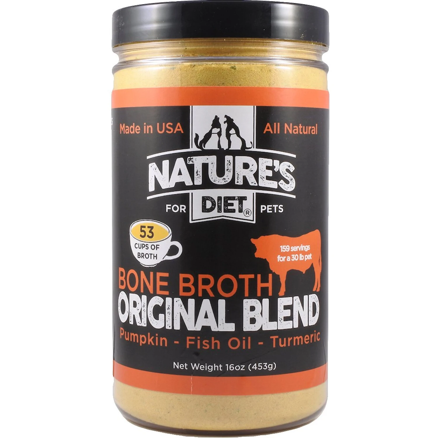 Nature's Diet Original Blend Beef Bone Broth Dry Dog & Cat Food Topping, 16-oz Jar 3 Nature's Diet Original Blend Beef Bone Broth Dry Dog & Cat Food Topping, 16-oz Jar