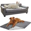 Frisco Sofa Pet Bed With Removable Cover & Frisco Eyelash Cat & Dog Blanket -Blue Buffalo || ROYAL CANIN || Wellness Sales 319504 MAIN. AC SS1800 V1630624595