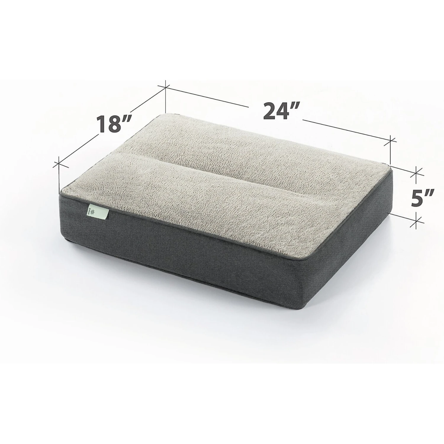 Zinus UltraPlush Green Tea Dog Bed, Grey, 5-in 4 Zinus UltraPlush Green Tea Dog Bed, Grey, 5-in - Image 2