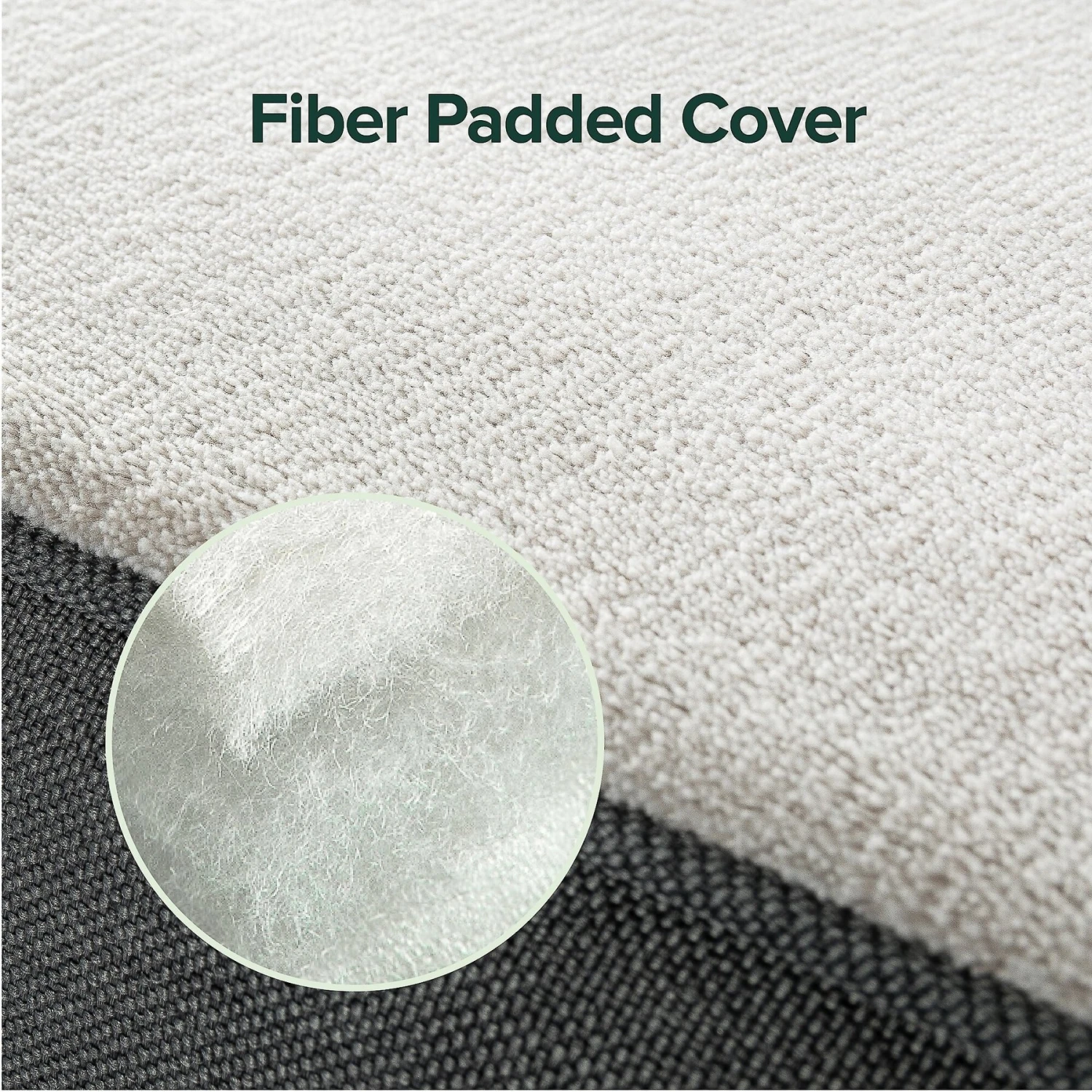 Zinus UltraPlush Green Tea Dog Bed, Grey, 5-in 8 Zinus UltraPlush Green Tea Dog Bed, Grey, 5-in - Image 6