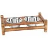 Advance Pet Product Log Cabin Wooden Double Diner & Stainless Steel Dog Bowls -Blue Buffalo || ROYAL CANIN || Wellness Sales 329153 MAIN. AC SS1800 V1634319374