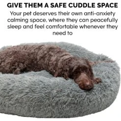 FurHaven Calming Cuddler Long Fur Donut Bolster Dog Bed -Blue Buffalo || ROYAL CANIN || Wellness Sales 330967 PT6. AC SS1800 V1635479177