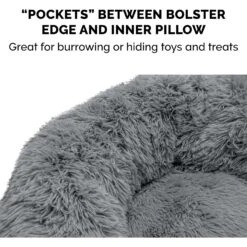 FurHaven Calming Cuddler Long Fur Donut Bolster Dog Bed -Blue Buffalo || ROYAL CANIN || Wellness Sales 330967 PT8. AC SS1800 V1635454588