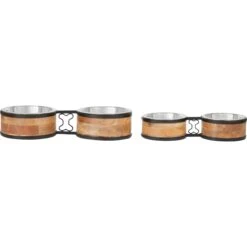 Frisco Premium Elevated Bone Design Stainless Steel Double Diner Dog & Cat Bowl -Blue Buffalo || ROYAL CANIN || Wellness Sales 331499 PT5. AC SS1800 V1657656892