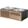 Frisco Premium Wood Elevated Stainless Steel Double Diner Dog & Cat Bowl, Black, 3 Cup 1 Frisco Premium Wood Elevated Stainless Steel Double Diner Dog & Cat Bowl, Black, 3 Cup -Blue Buffalo || ROYAL CANIN || Wellness Sales 331509 MAIN. AC SS1800 V1657656894