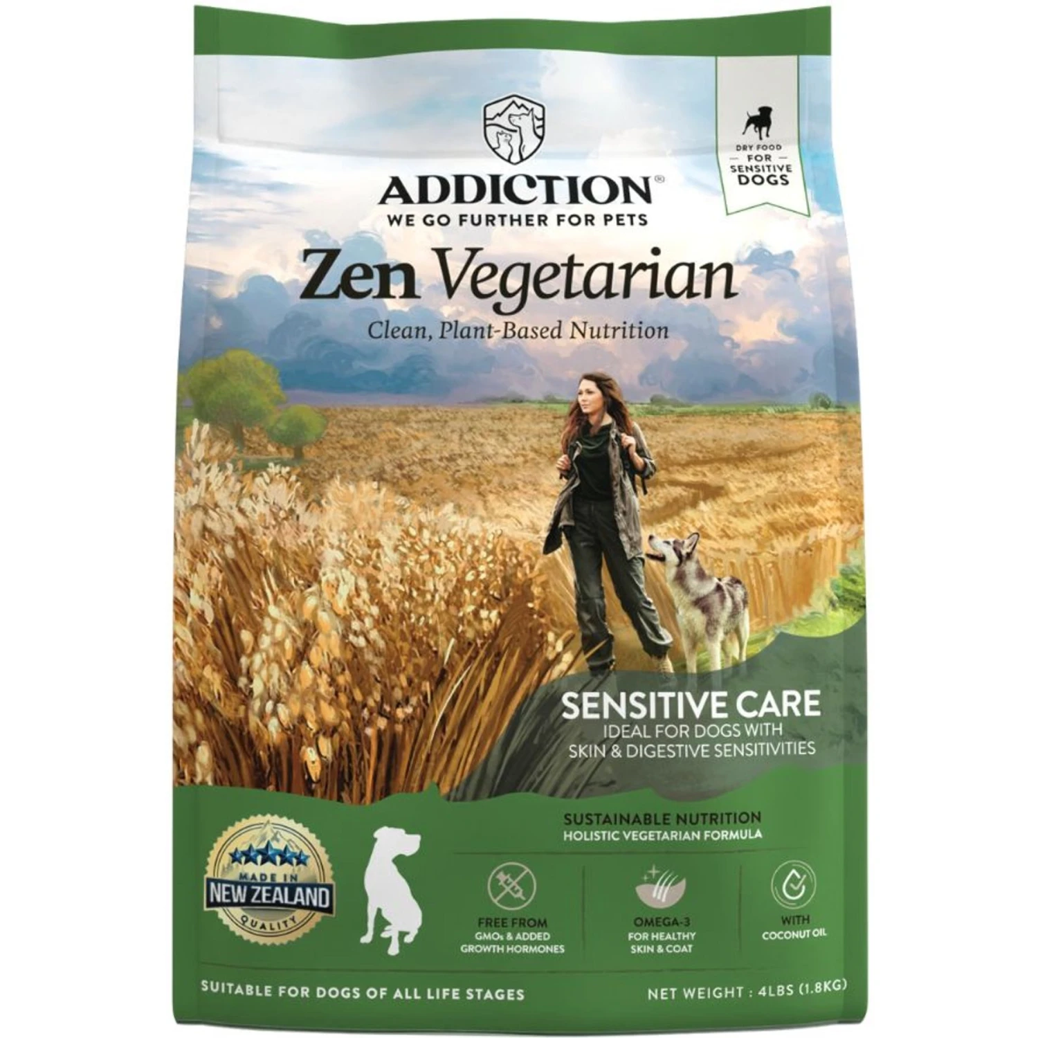 Addiction Zen Vegetarian Sensitive Care Dry Dog Food 3 Addiction Zen Vegetarian Sensitive Care Dry Dog Food