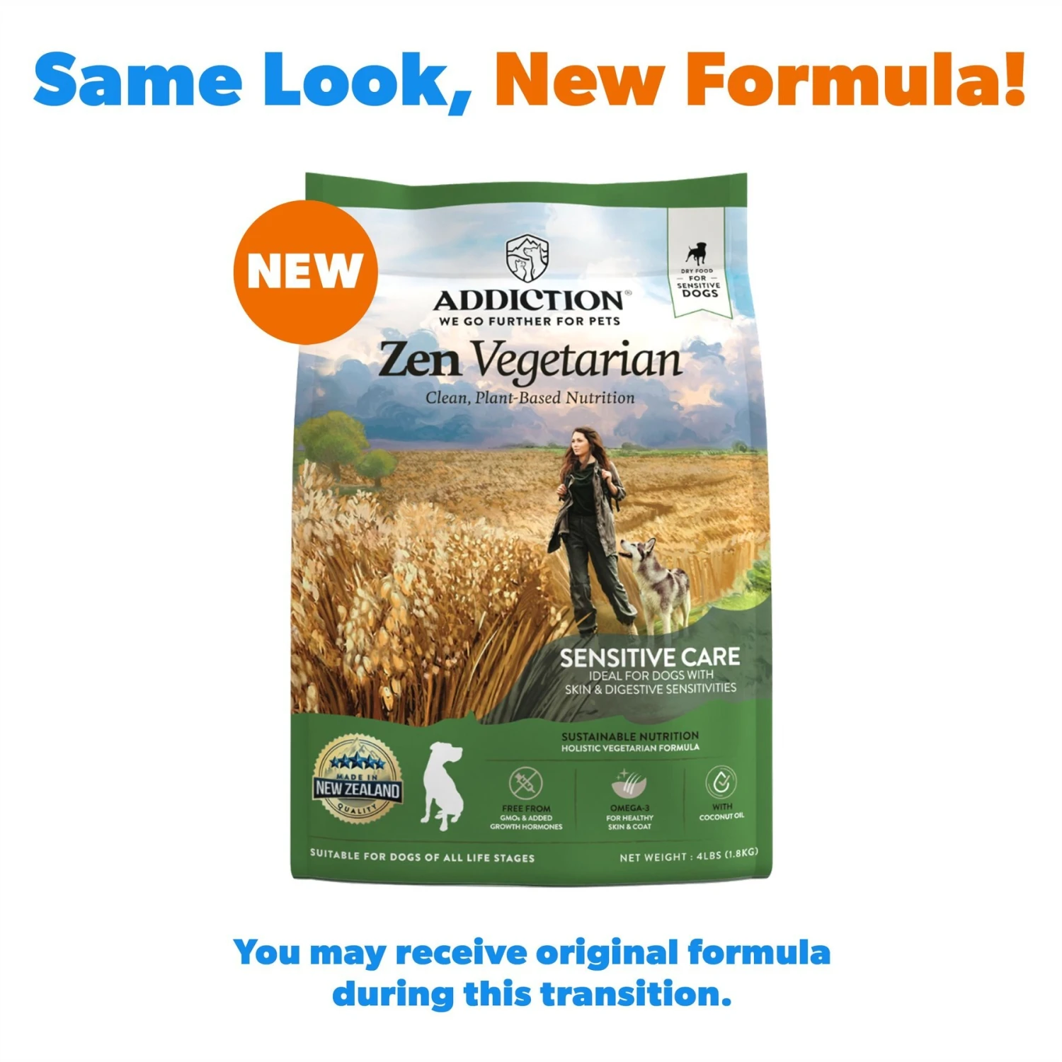 Addiction Zen Vegetarian Sensitive Care Dry Dog Food 4 Addiction Zen Vegetarian Sensitive Care Dry Dog Food - Image 2