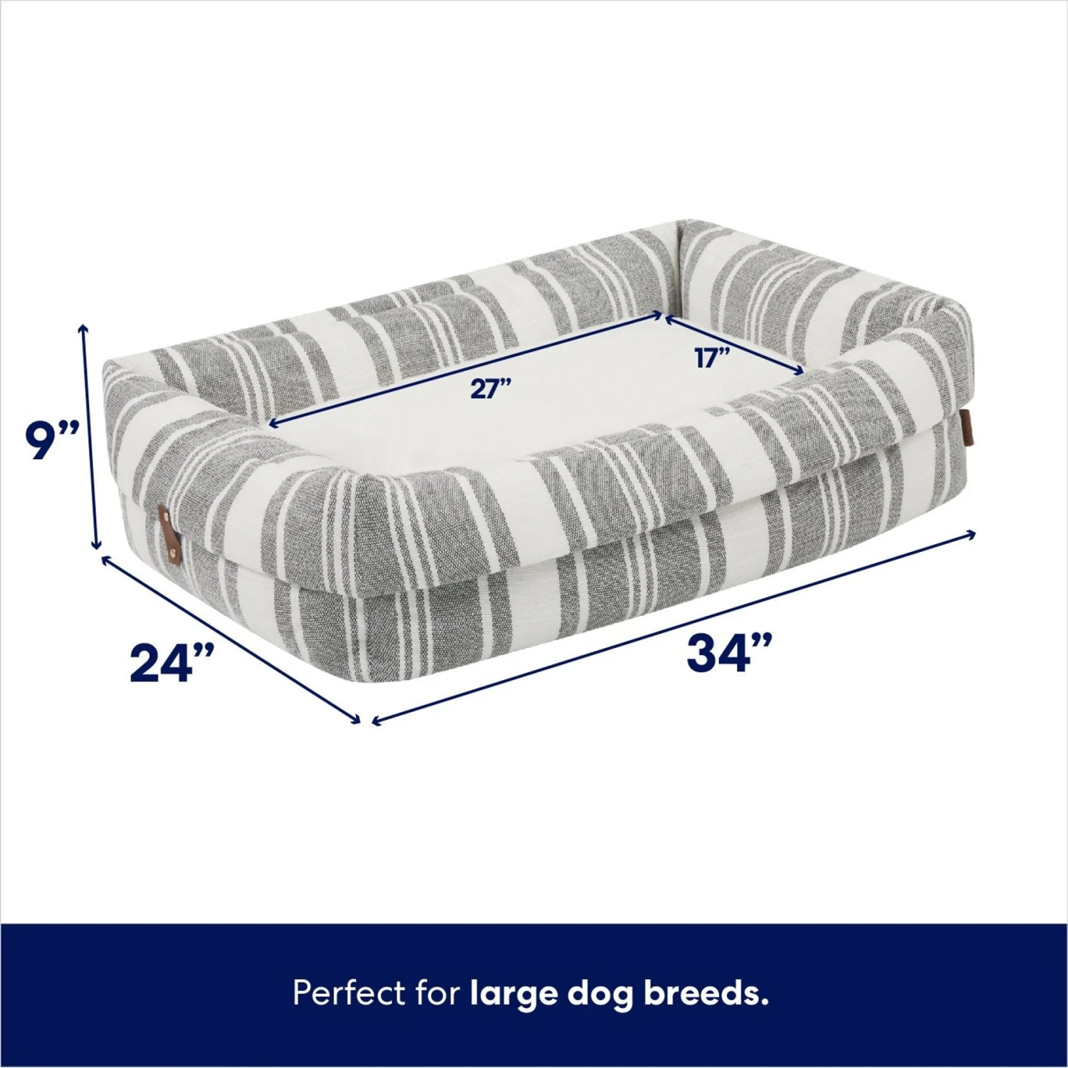 Frisco Farmhouse Deep Cuffed Cuddler Dog Bed 4 Frisco Farmhouse Deep Cuffed Cuddler Dog Bed - Image 2