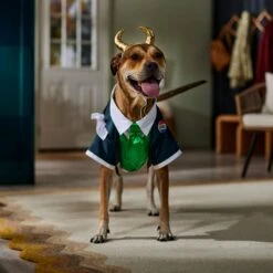 Marvel 's Loki President Dog & Cat Costume -Blue Buffalo || ROYAL CANIN || Wellness Sales 335286 PT8. AC SS1800 V1657656986