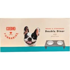 Cosmo Furbabies Double Dog & Cat Diner, Gray -Blue Buffalo || ROYAL CANIN || Wellness Sales 341993 PT2. AC SS1800 V1636063897