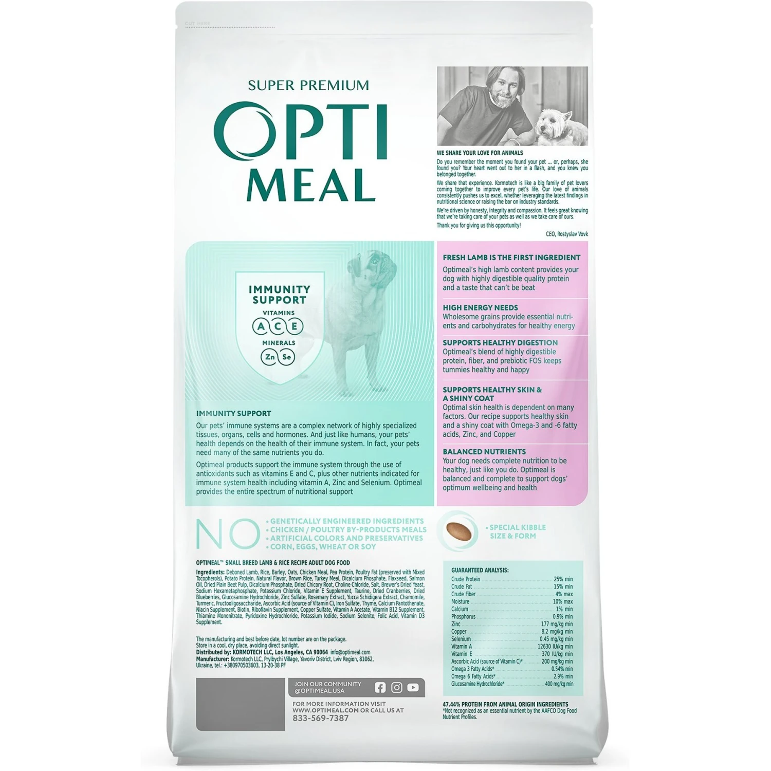 Optimeal Nutrient Balance Lamb & Rice Recipe Small Breed Dry Dog Food 4 Optimeal Nutrient Balance Lamb & Rice Recipe Small Breed Dry Dog Food - Image 2