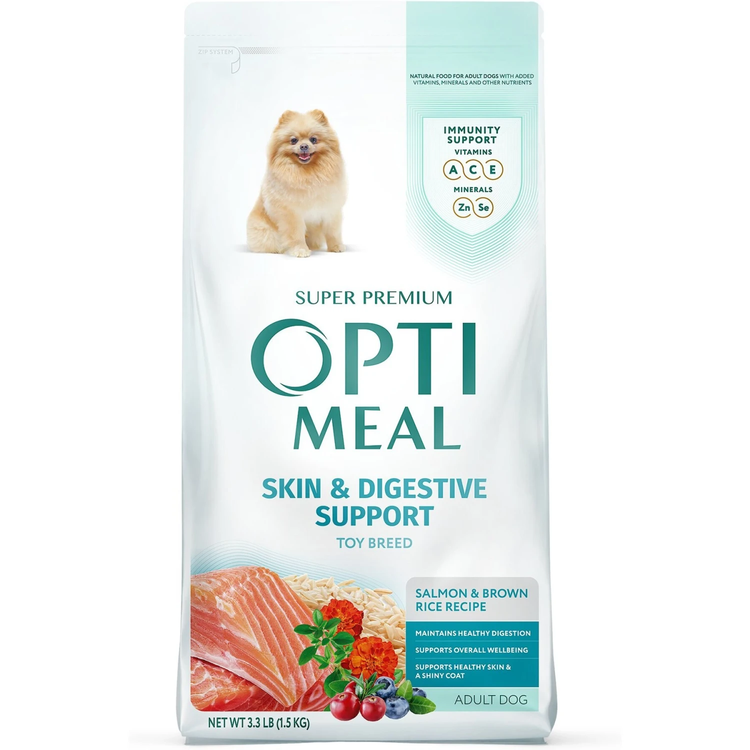 Optimeal Skin & Digestive Support Salmon & Brown Rice Recipe Toy Breed Dry Dog Food 3 Optimeal Skin & Digestive Support Salmon & Brown Rice Recipe Toy Breed Dry Dog Food