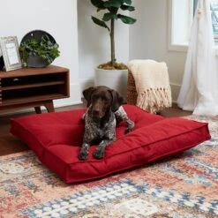 Happy Hounds Milo Square Tufted Pillow Dog Bed -Blue Buffalo || ROYAL CANIN || Wellness Sales 352561 PT2. AC SS1800 V1642210636