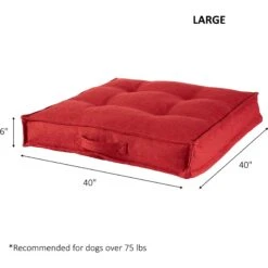 Happy Hounds Milo Square Tufted Pillow Dog Bed -Blue Buffalo || ROYAL CANIN || Wellness Sales 352561 PT7. AC SS1800 V1688752148