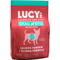 Lucy Pet Products Salmon, Pumpkin & Quinoa Small Bites Dog Food, 4.5-lbs Bag